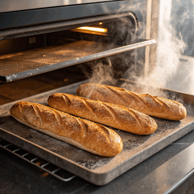 Baguettes dans un four &agrave; vapeur